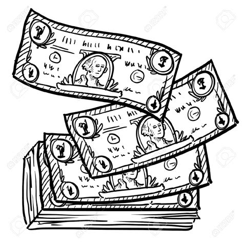 money clip art black and white